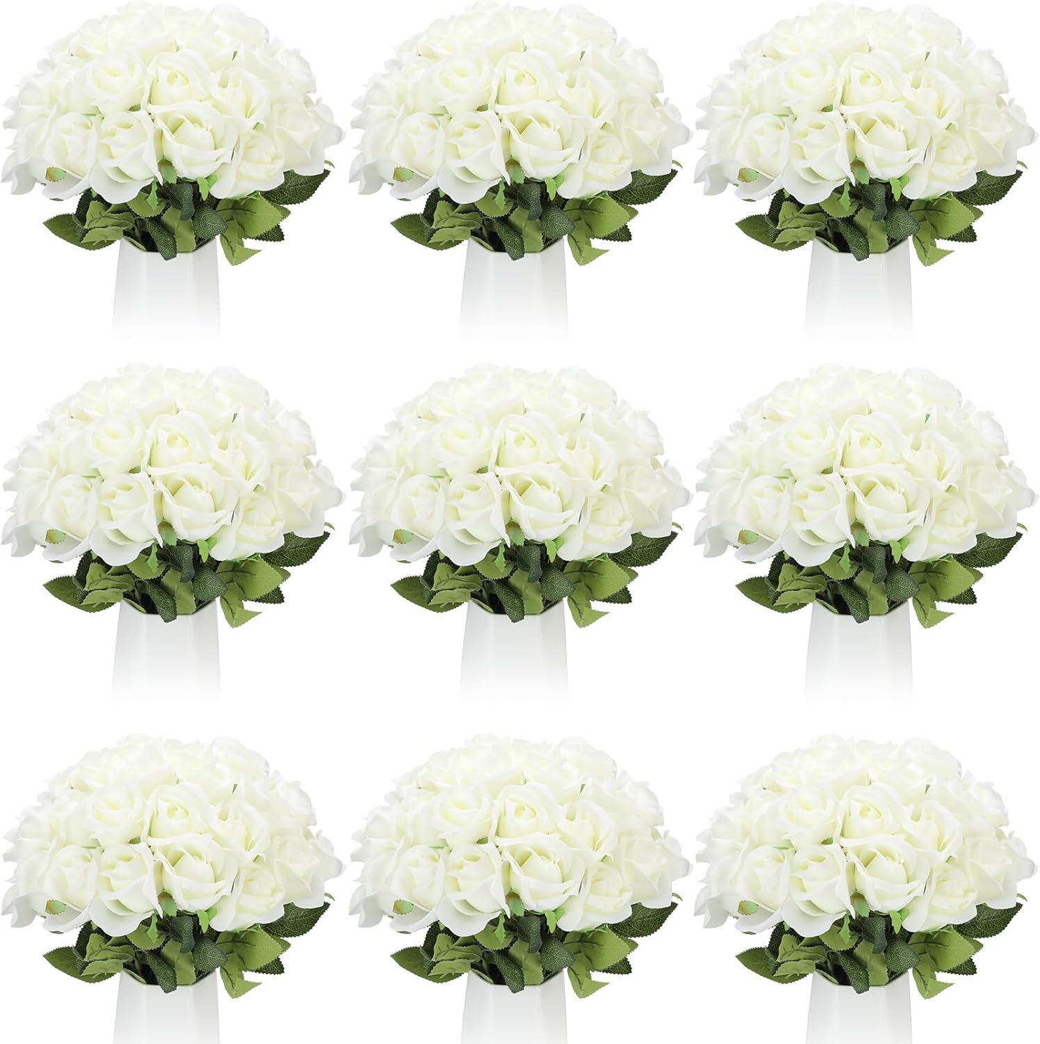 100 Pieces Artificial Roses Flowers Bulk for Wedding Decor