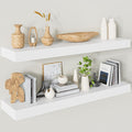 Heimlove Floating Shelves for Wall 36 in Long - Deep White Set of 2