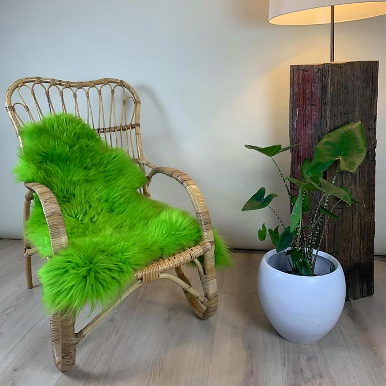 HUAHOO Premium Genuine Sheepskin Rug for Kids and Pets