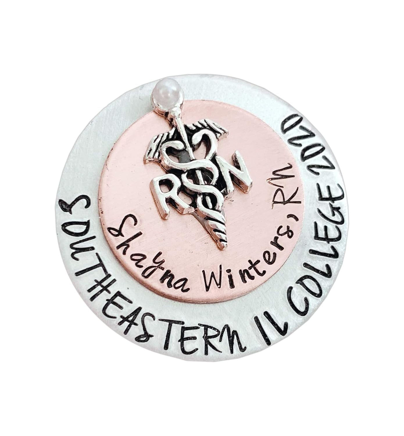 Custom Stacked Nurse Pin for Pinning Ceremony - Unique Design