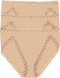 Natori Women's Bliss French Cut 3-Pack - Soft Pima Cotton Briefs