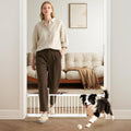 Metal Short Dog Gate 13 in Tall Puppy Gate for Doorways - Step Over