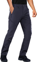 Mens Softshell Snow Ski Pants for Winter Hiking - 6 Zipper Pockets