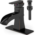 Brass Bathroom Waterfall Faucet Oil Rubbed Bronze - Quick Install