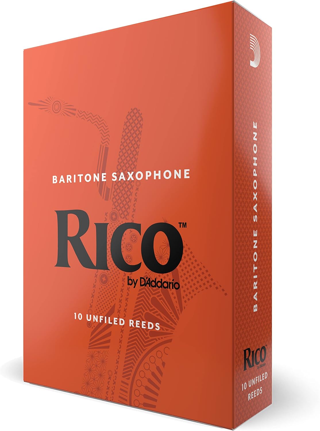 Rico Baritone Sax Reeds for Beginners and Educators - 10-Pack