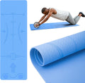 Non-Slip Home Gym Mat: 6mm Thick TPE Pad for Ab Workouts