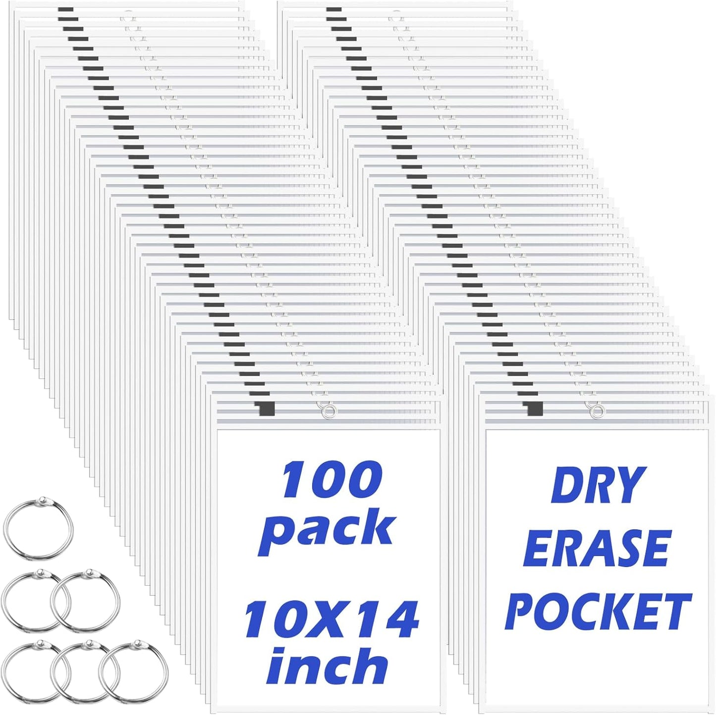 Oversized Reusable Dry Erase Pocket Sleeves for Classroom Use
