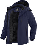 Pudolla Men's Winter Ski Snow Jacket Waterproof Warm Fleece Parka