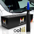 Mega Racer Black Base with Blue Tip Antenna - 5.5 in Universal Fit