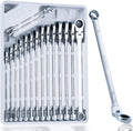 Extra Long Ratcheting Wrench Set 16PCS - Long Reach & Flex Head