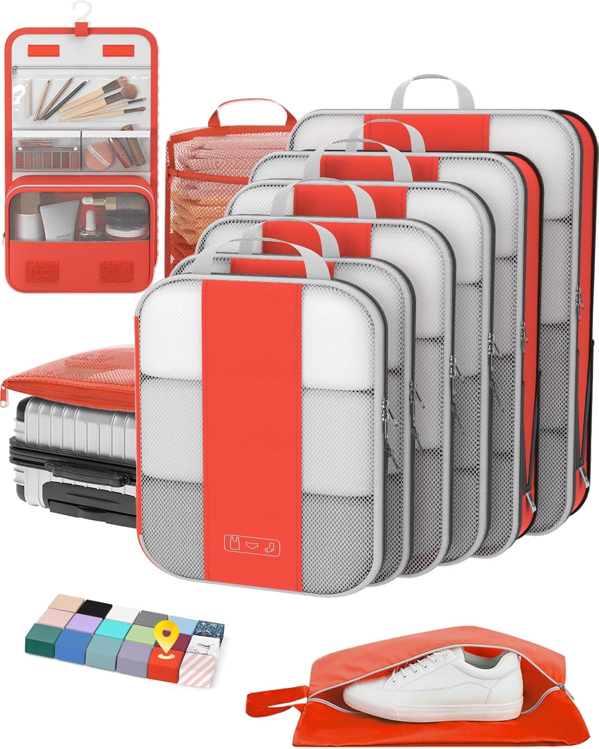 10 Set Compression Packing Cubes for Travel Essentials