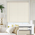 1in Vinyl Cordless Mini Blinds 30 1/2in x 48in Cream - No Tools No