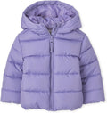 Baby and Toddler Girls Medium Weight Wind-Resistant Puffer Jacket warm