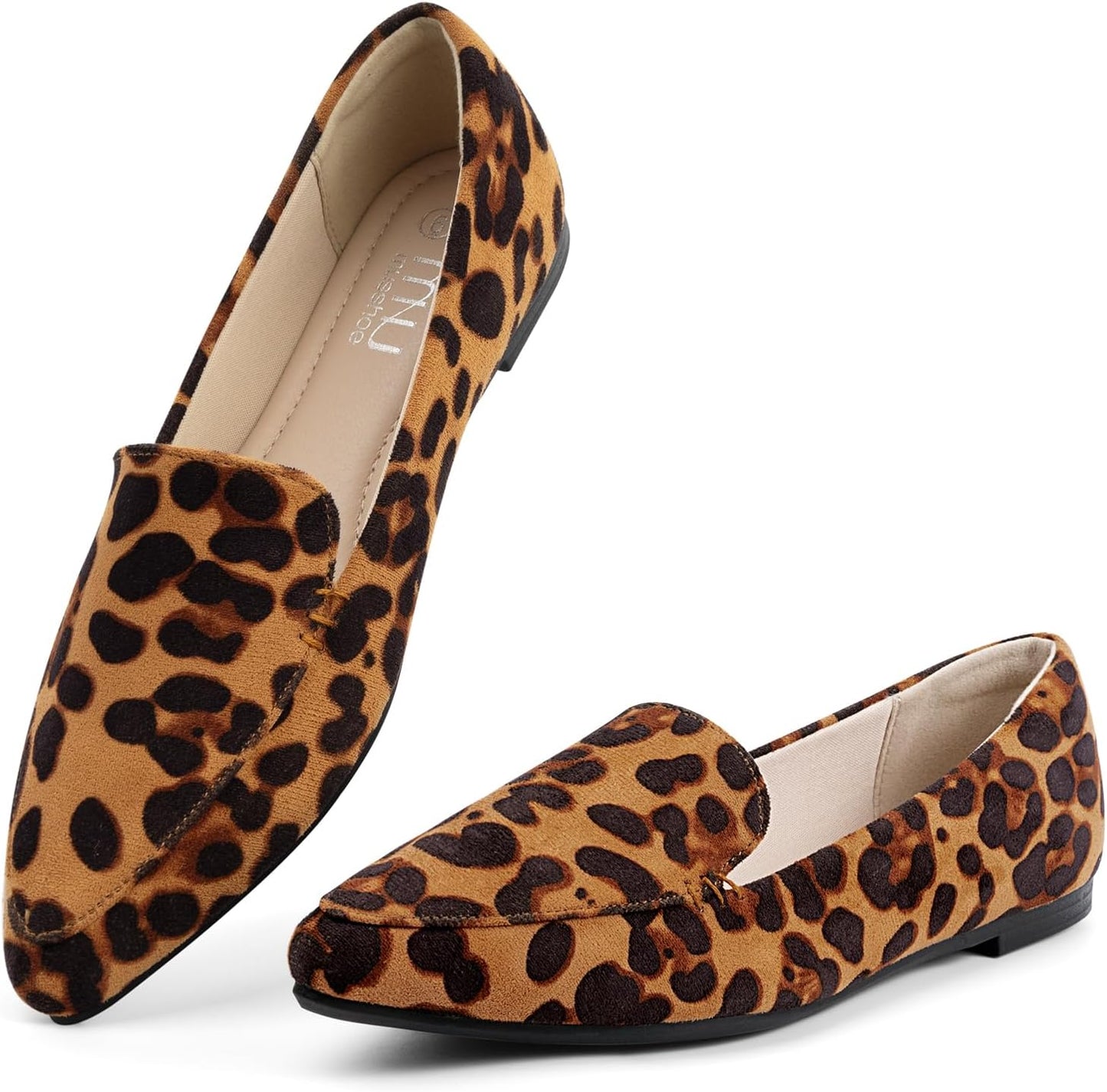 MUSSHOE Comfortable Pointed Toe Loafers for Women with Memory Foam