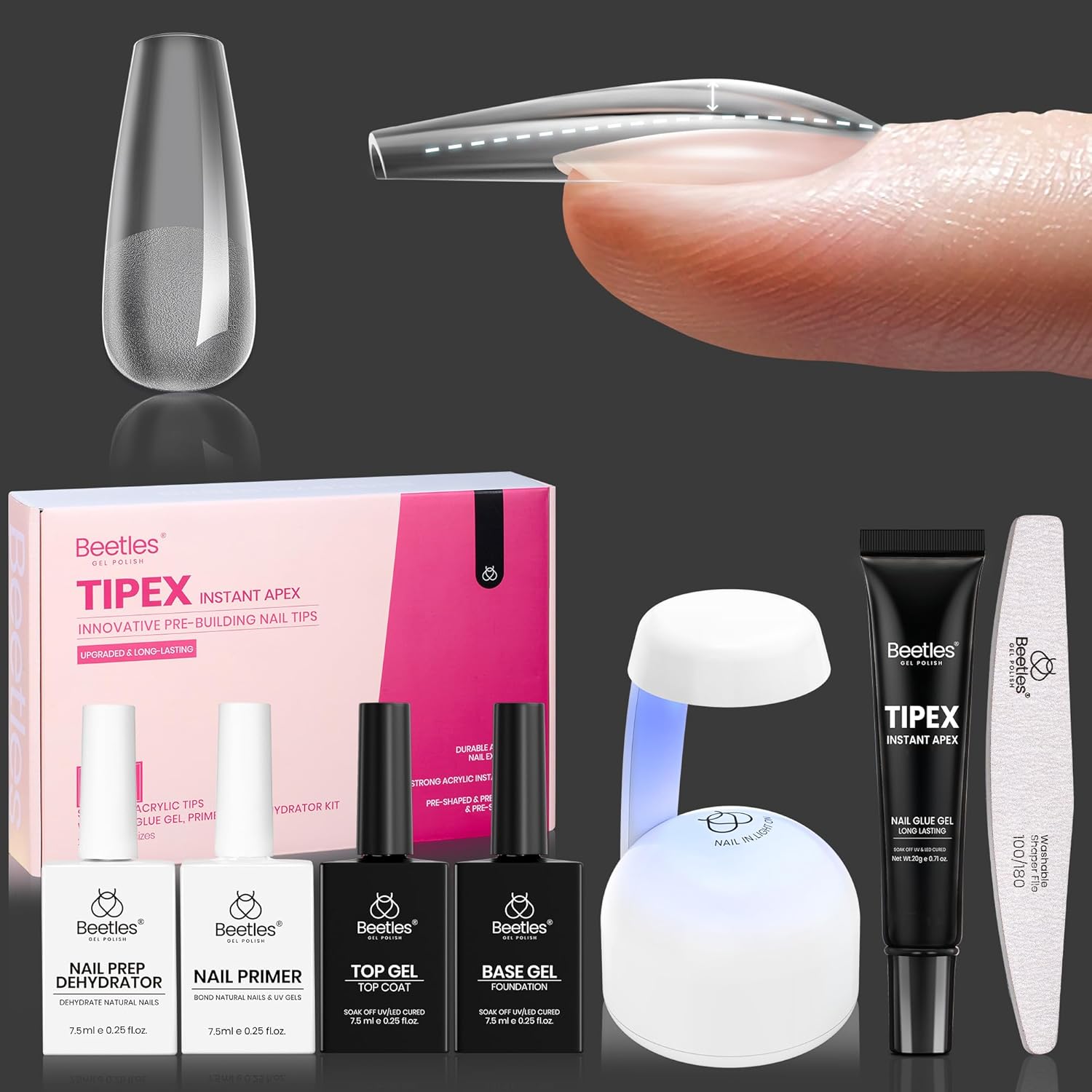 Beetles Tipex Pre-Building Instant Apex Nail Tips Kit Review