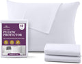 CirclesHome Pillow Protectors 12 Pack Queen Zippered - Breathable