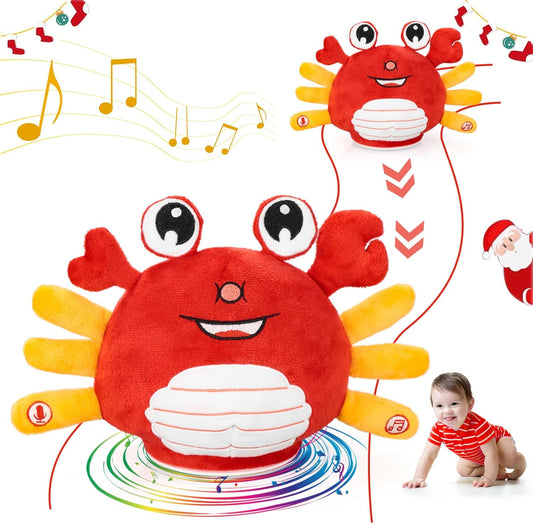 Interactive Singing Crab Toy for Tummy Time Fun!