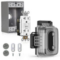 ELEGRP Outdoor GFCI Outlet with Weatherproof Cover and Box Kit