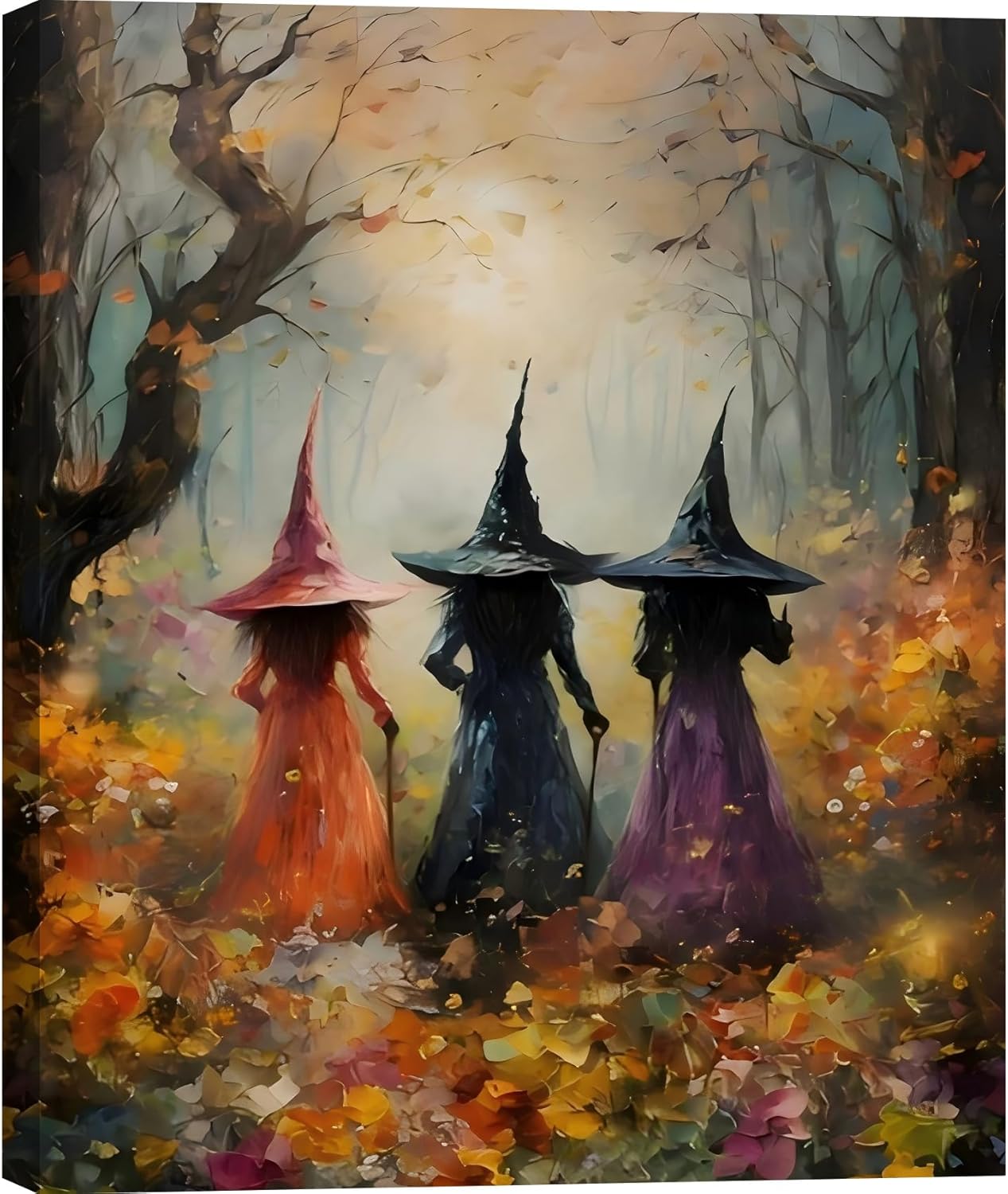Modern Framed Moody Halloween Artwork Decor for Spooky Vibes