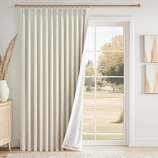 Topfinel 108 Inch Pinch Pleated Blackout Curtains for Privacy