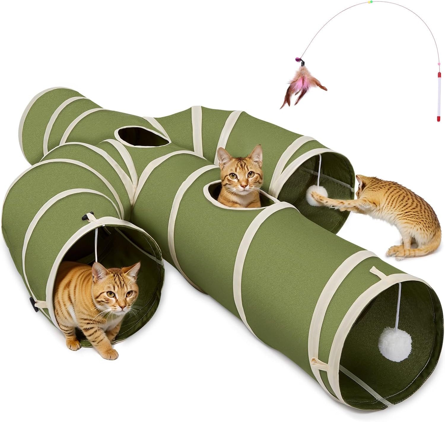 Ownpets Cactus-Shaped Cat Tunnel for Interactive Playtime Fun