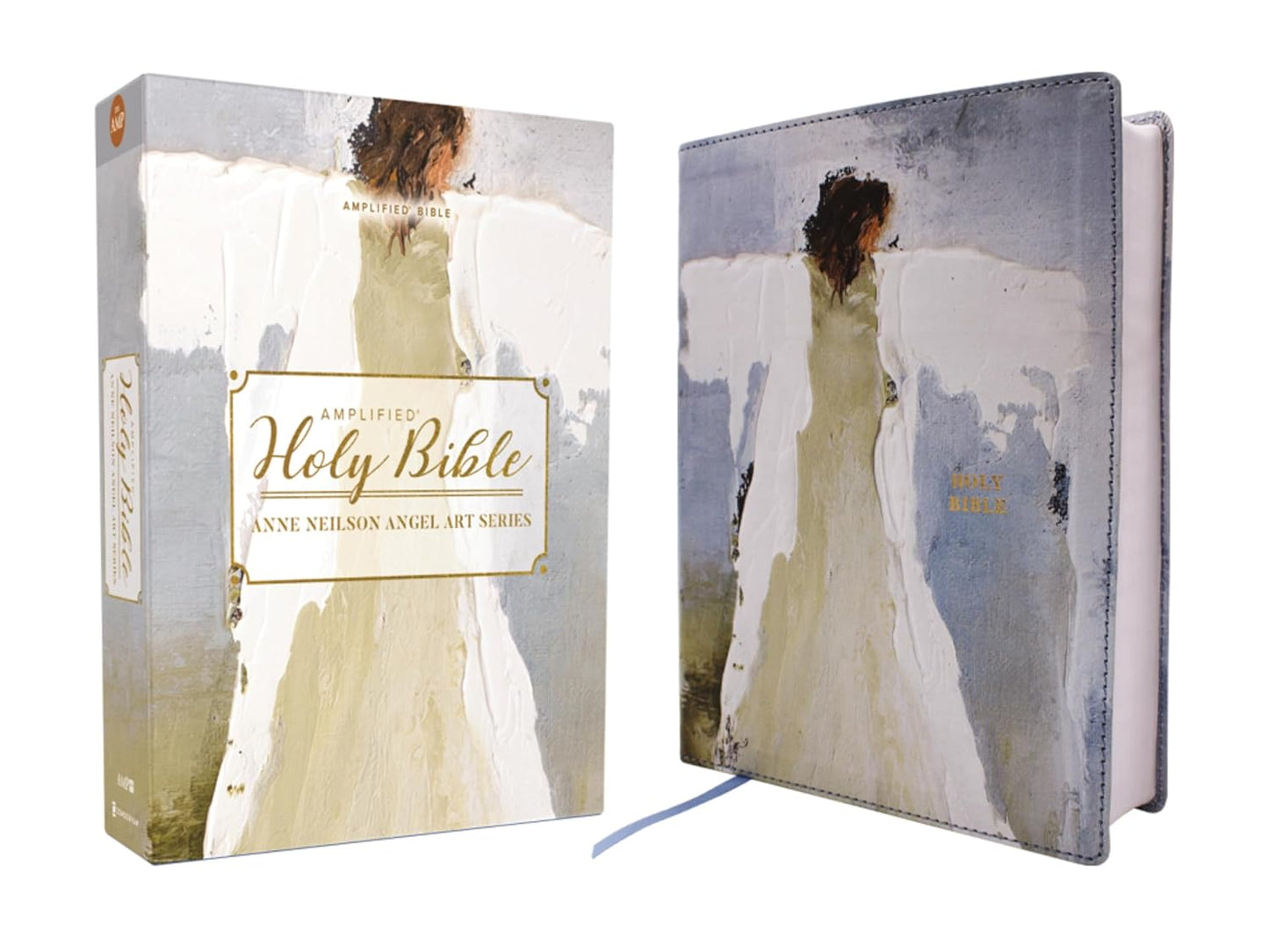 Amplified Holy Bible with Anne Neilson Angel Art in Leathersoft