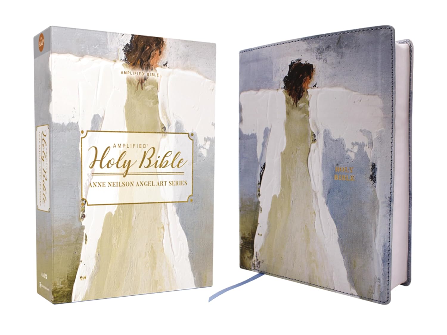 Amplified Holy Bible with Anne Neilson Angel Art in Leathersoft
