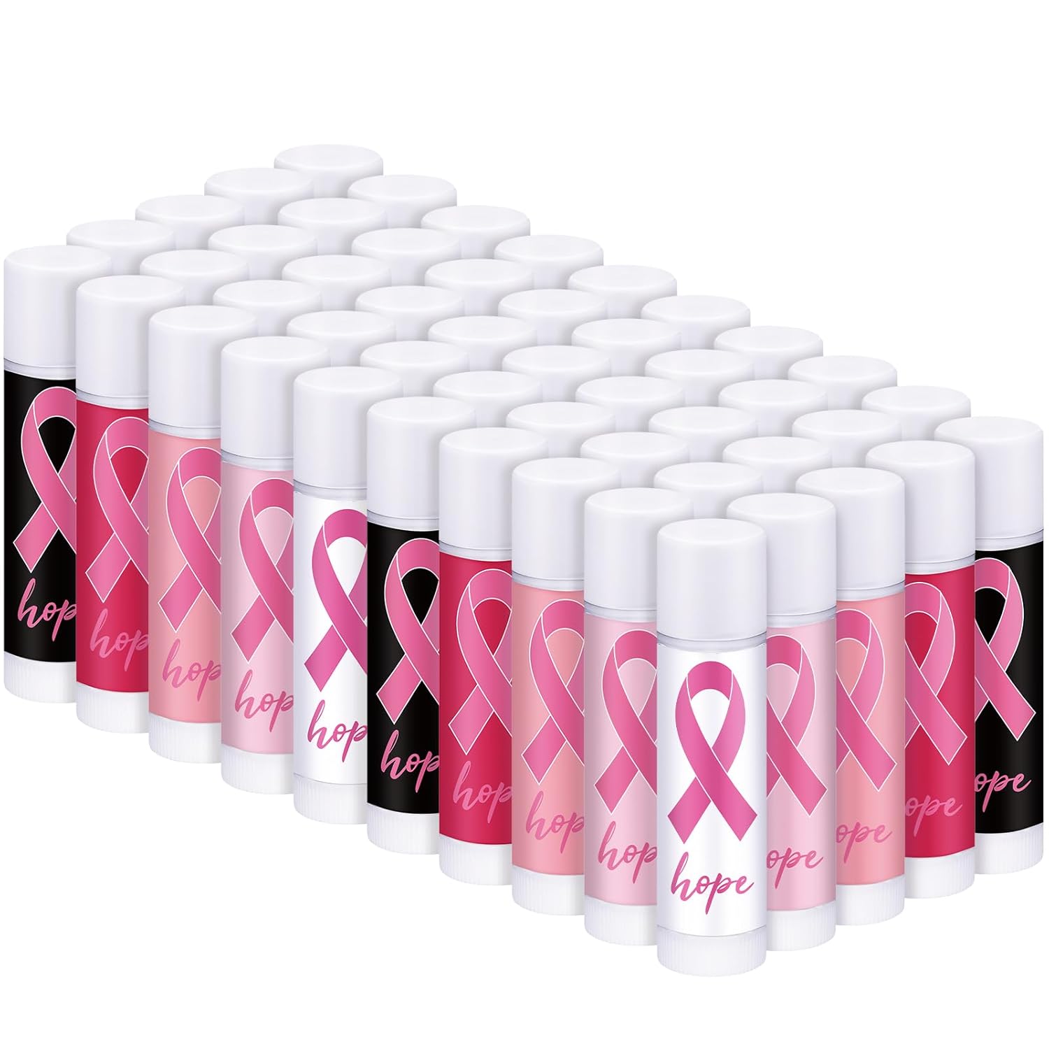 200 Pack Breast Cancer Awareness Lip Balms for Support Events