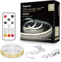 32.8ft 4000K COB LED Strip Lights with Remote - Dimmable Neutral White