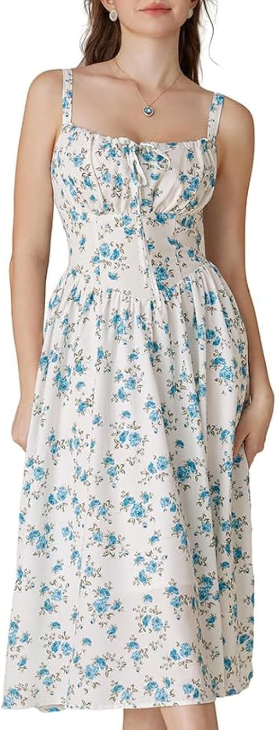 Floral Printed Corset Dress for Stylish Summer Outfits