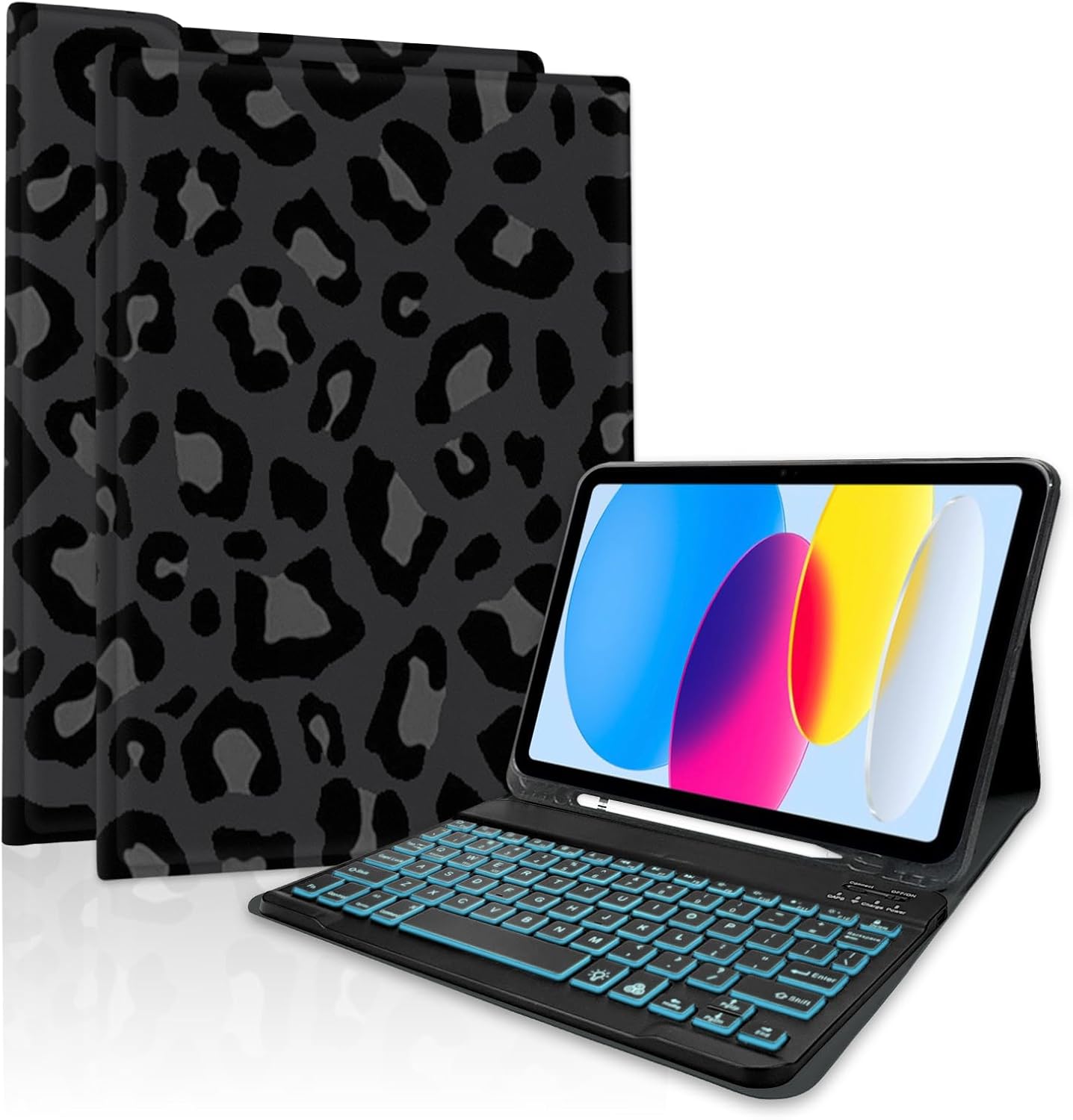 TopPerfekt iPad Air 11-inch Case with Backlit Bluetooth Keyboard