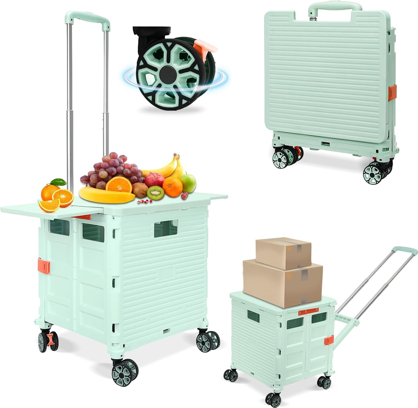 FELICON SELORSS Folding Utility Cart with Adjustable Handle