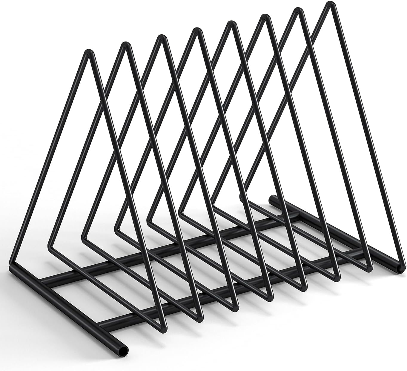 7-Slot Metal Desk Organizer: Fun File & Magazine Holder