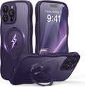 iPhone 16 Pro Max Case for Women - 360 Spin Magnetic Stand, Dark