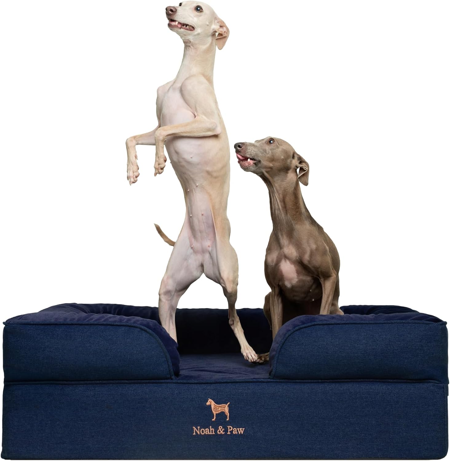 Orthopedic Dog Bed with Cooling Gel for Large Dogs - 35x25x11 in