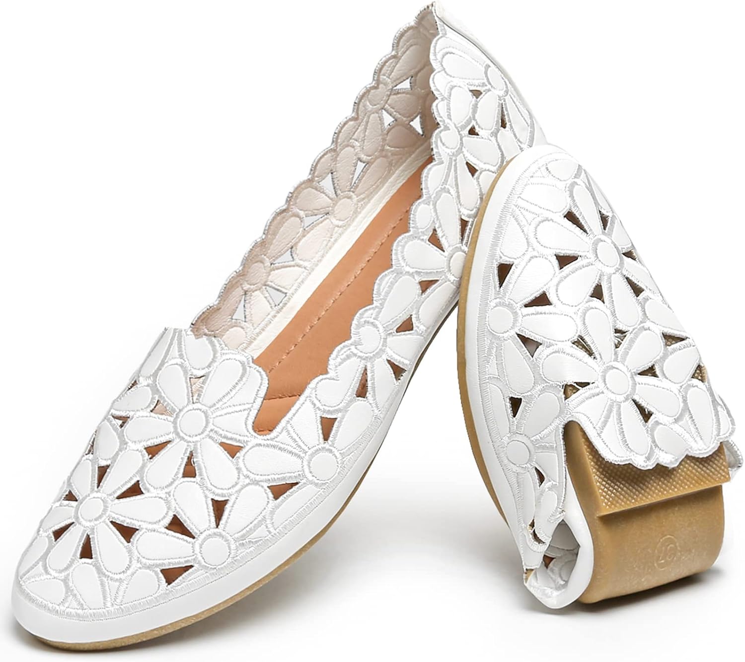 Floral Ballet Flats for Women - Comfortable Slip On Shoes