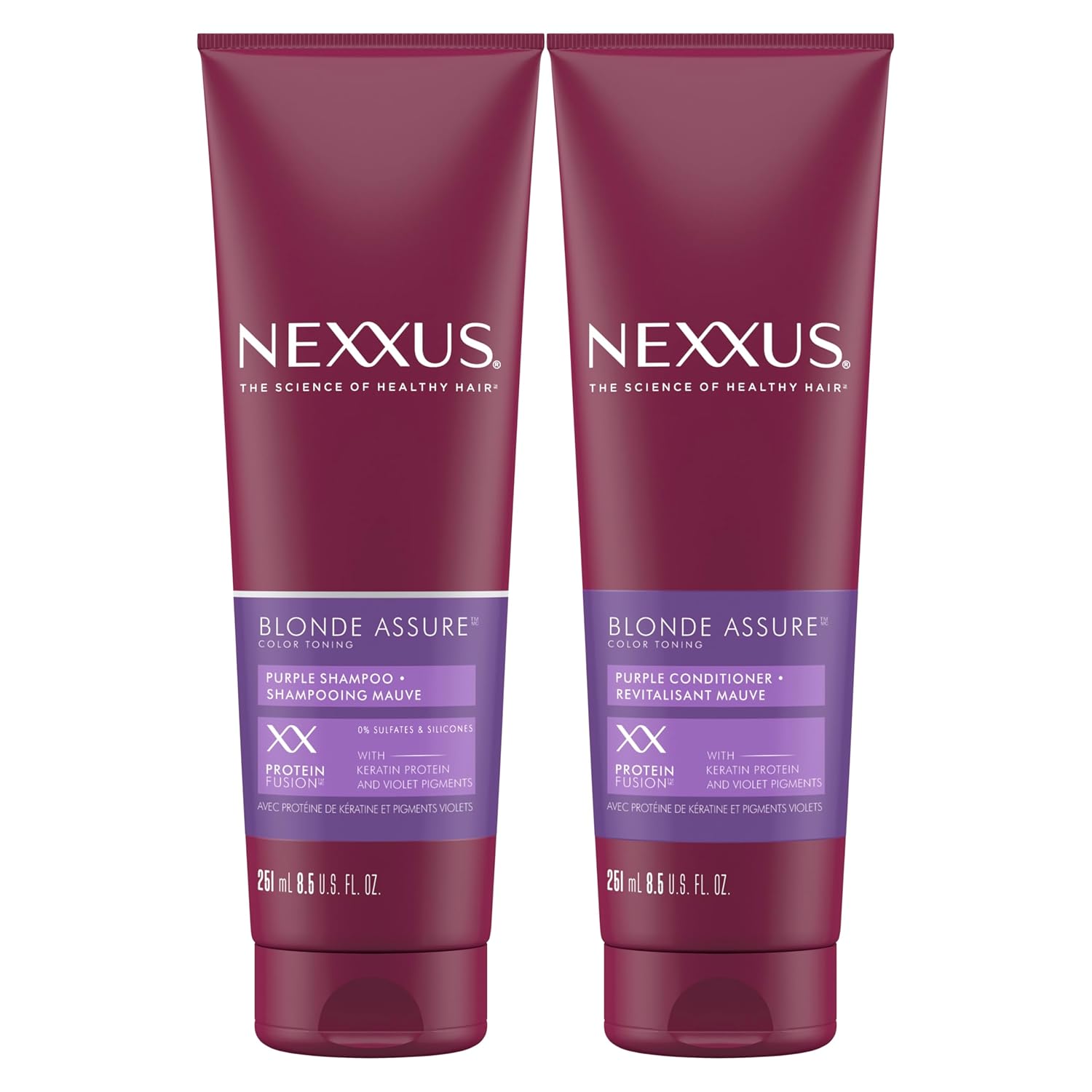 Nexxus Blonde Assure Purple Shampoo & Conditioner for Vibrant Hair