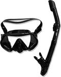 Blue Planet Dry Snorkel Set and Scuba Mask - Wide View Snorkel Set