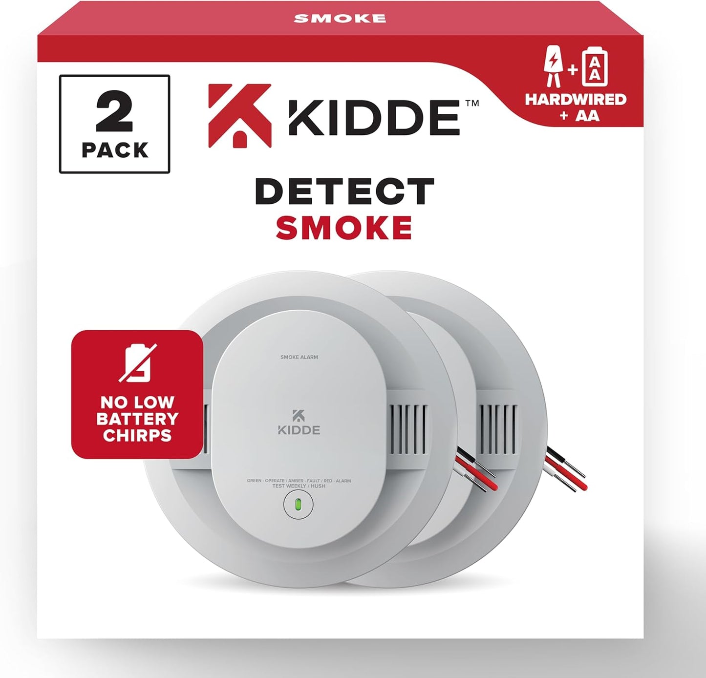 Kidde Hardwired Smoke Detector with Battery Backup and Alerts