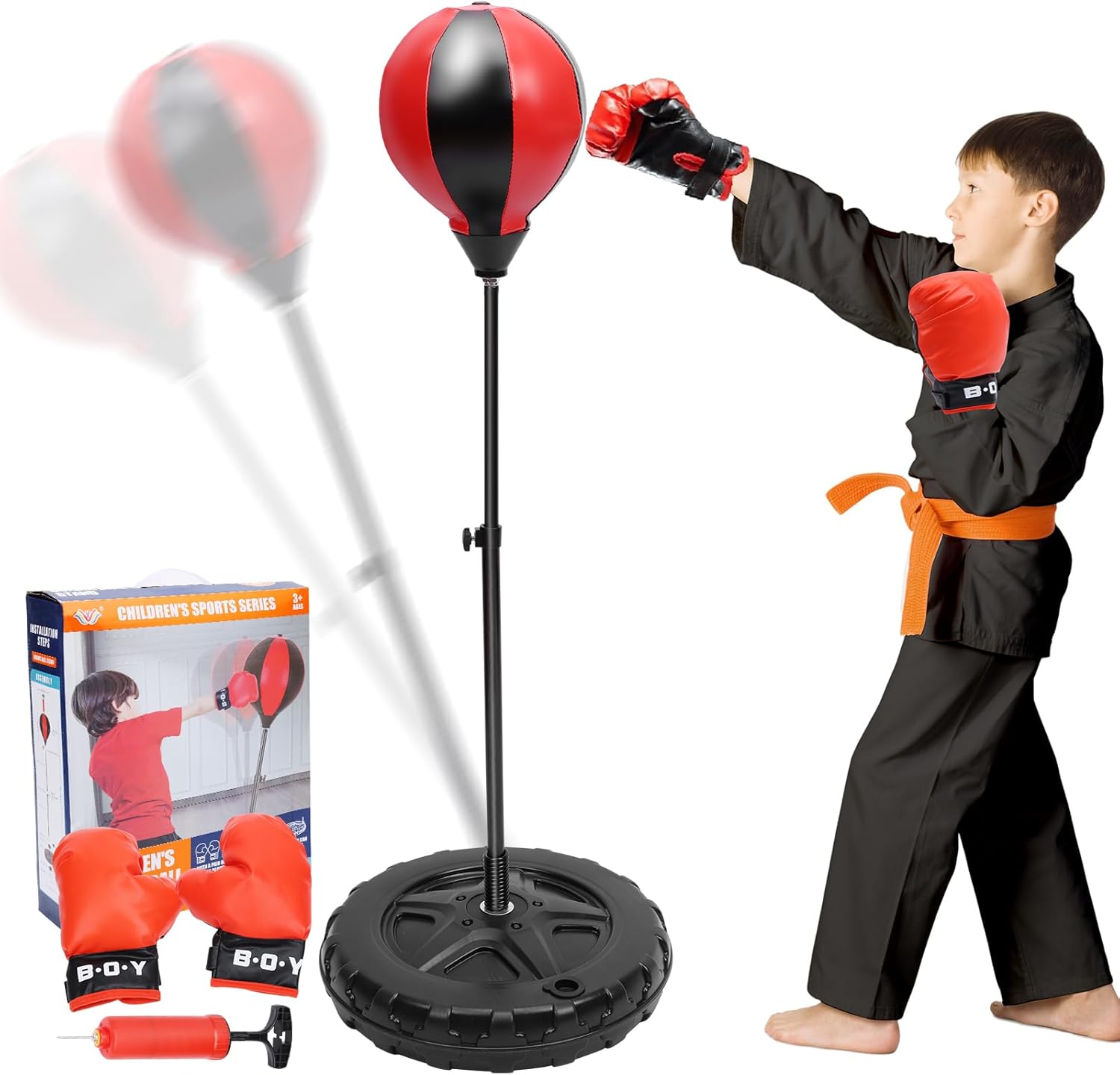 COUOMOXA Kids Punching Bag Set: Fun Boxing Training