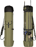 Wowelife Fishing Rod Carrier Pole Bag - Organize 5 Rods Comfortably