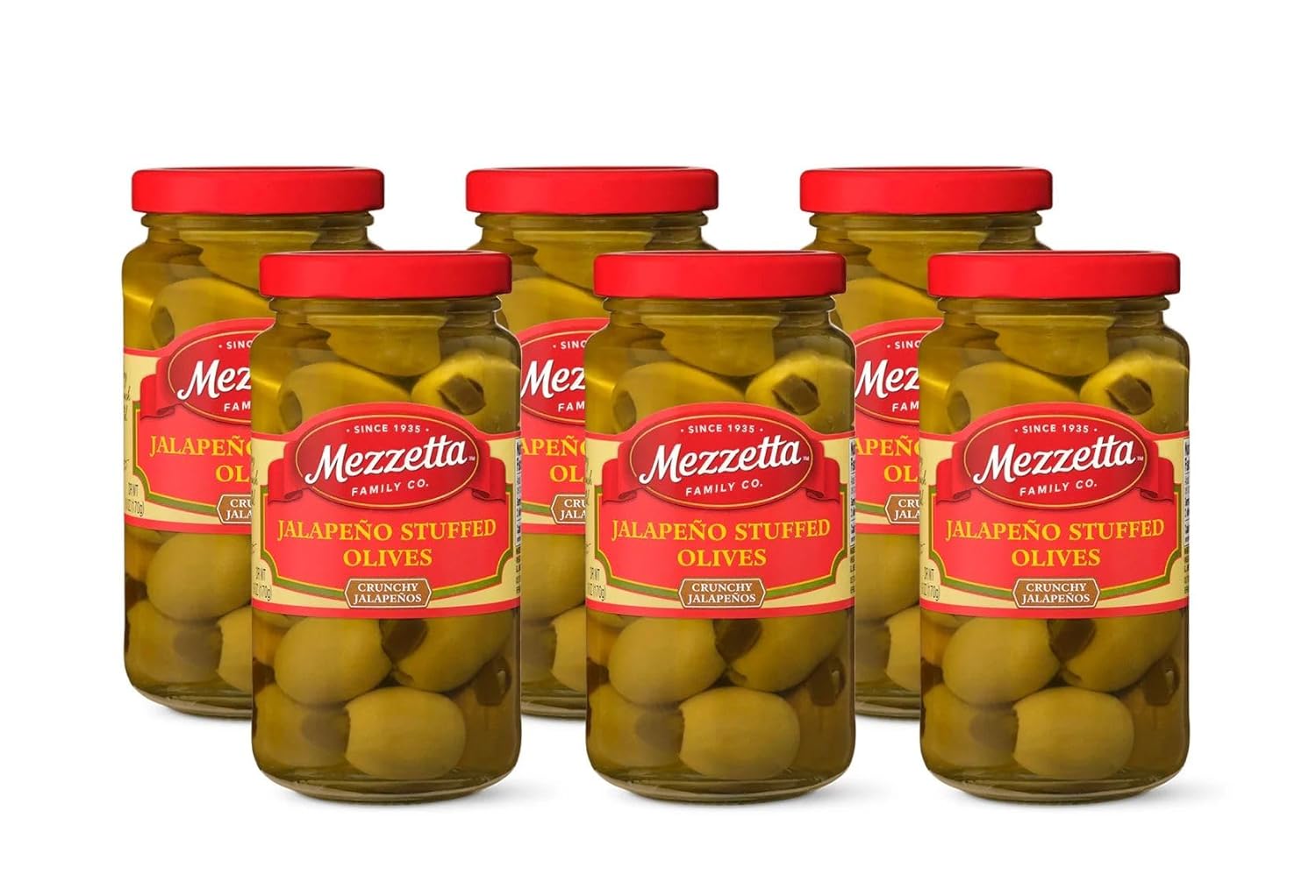 Mezzetta Jalapeno Stuffed Olives - Fresh Flavorful Appetizer