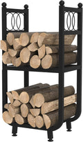 Firewood Rack for Indoor Outdoor 2-Tier Wood Holder - Heavy Duty