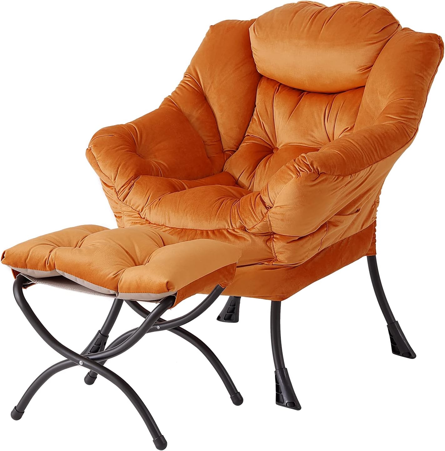 Welnow Lazy Chair with Ottoman for Small Space Comfort