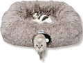 XxingSheep XL Cat Tunnel with Bed and Warm Mat - Spacious Cozy