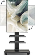 Rolling TV Stand for 32-75 in TVs - Height Adjustable Portable TV Cart