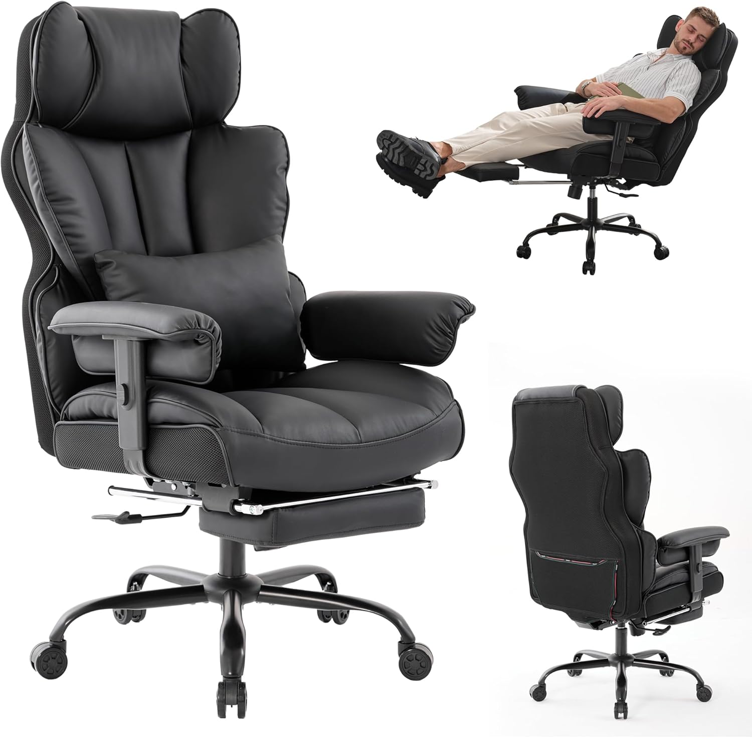 400lbs Reclining Gaming Chair: Executive Comfort