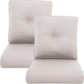 Outdoor Wicker Chair Cushions 2 Packs Beige - Thick Water-Resistant