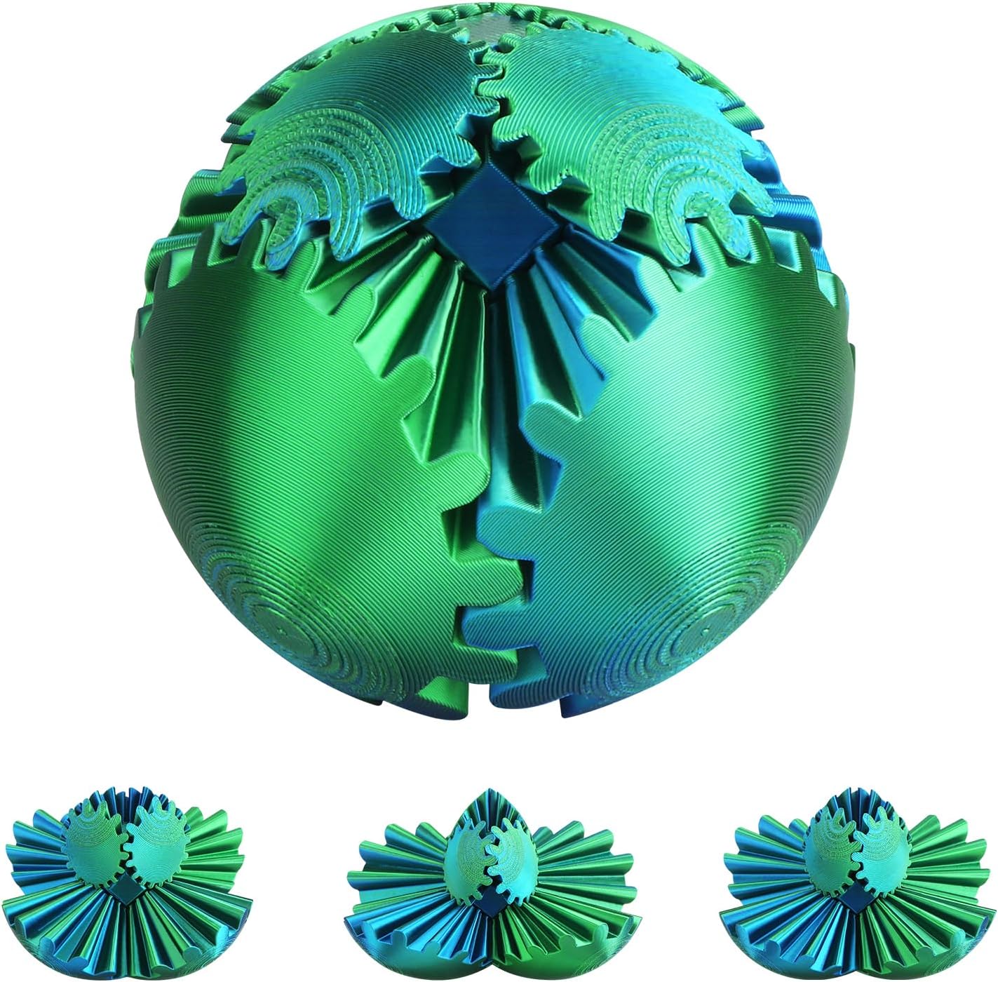ATESSON 3.15'' Gear Sphere Fidget Ball - Anxiety Relief & Executive Desk Decor