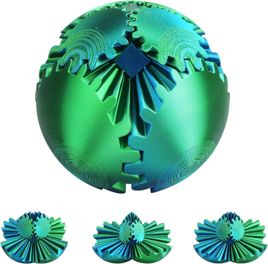 ATESSON 3.15'' Gear Sphere Fidget Ball - Anxiety Relief & Executive Desk Decor